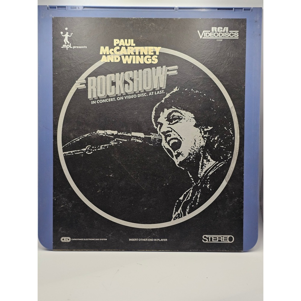 VTG Paul McCartney And Wings‎ Rockshow Laserdisc Concert RCA CED Video Disc 1982